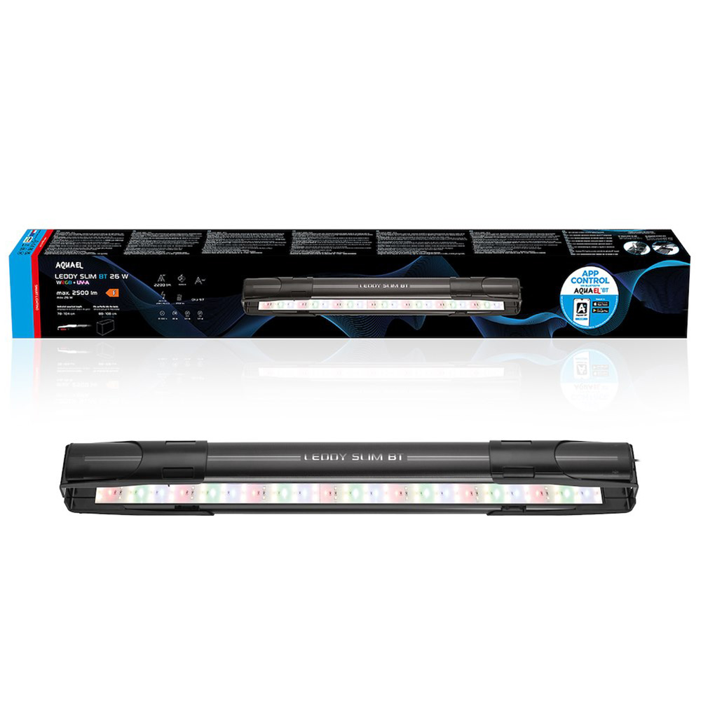 Aquael Leddy Slim BT 460 14W Czarna Lampa LED WRGB+UV do Akwarium 40-60cm